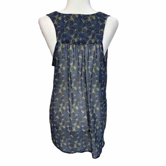 Show Me Your Mumu Size Small Paisley Print V-‎ Neck Sleeveless Tunic Top Hi-low - Picture 4 of 8